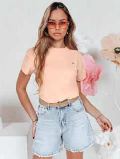 Dámske rebrované tričko SMILE FOR YOU ružové FashionStreet RY2907