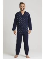 Pánske rozopínacie pyžamo Gucio dł/r M-2XL Pánske rozopínacie pyžamo Gucio dł/r M-2XL
