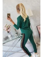 Sada s leopardím potlačou zelená