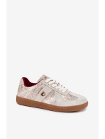 Sneakersy Damskie Daniel Lopez Just Dare SS2D4032 Zwierzęcy Wzór Beżowe