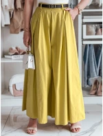 FLOWES horčicová pruhovaná sukňa - nohavice FashionStreet UY2589 FLOWES horčicová pruhovaná sukňa - nohavice FashionStreet UY2589