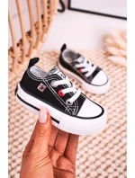 Dziecięce Klasyczne Niskie Trampki BIG STAR HH374194 Czarne