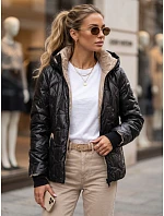 Dámska prechodná bunda s odnímateľnou kapucňou, čierna, FashionStreet TY5803 Dámska prechodná bunda s odnímateľnou kapucňou, čierna, FashionStreet TY5803