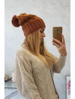 Milano fleecová čiapka K203 mustard melange+brown