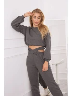 Zateplená súprava s krátkou mikinou grafitová Zateplená súprava s krátkou mikinou grafitová