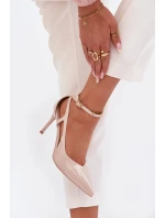 Dámske lakované lodičky LE151P Beige - Seastar