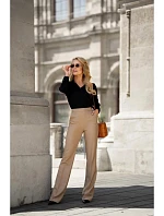 Svetlohnedé nohavice Bootcut S371 - Stylove Svetlohnedé nohavice Bootcut S371 - Stylove