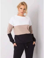 Dámska tenká tepláková súprava Rue Paris White Beige Black (5971) Dámska tenká tepláková súprava Rue Paris White Beige Black (5971)