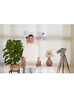 Build your Brand BY 193 Pánske tričko oversize „Huge Tee“ 56.0193 biela piesková