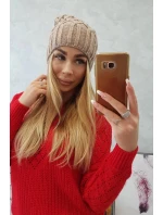 Milano fleecová čiapka K203 tmavo béžová