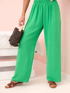 Široké nohavice svetlozelenej farby