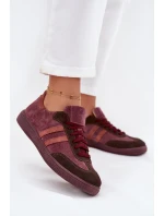 Zazoo N1068 Dámske semišové nízke tenisky Burgundy Zazoo N1068 Dámske semišové nízke tenisky Burgundy