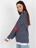 Dámska mikina LO BL LK 236.27X biela a tmavo modrá - FPrice