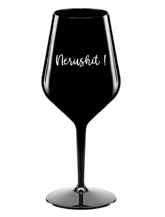 NERUSHIT! - černá nerozbitná sklenice na víno 470 ml