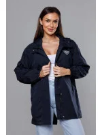 Tmavomodrá tenká dámska bunda s podšívkou (B8119-3) Tmavomodrá tenká dámska bunda s podšívkou (B8119-3)