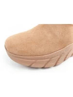 Skechers Dámske zimné členkové topánky zateplené kožené hnedé dámske