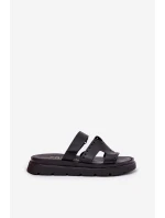 Dámske papuče Zazoo 40440 Black z prírodnej kože