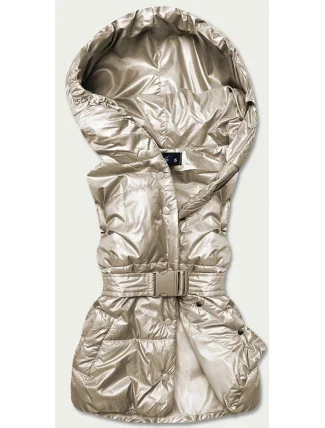 Béžová dámska oversize vesta (KA-016)