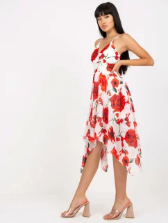 Šaty DHJ SK 15952 1.24X biele a červené