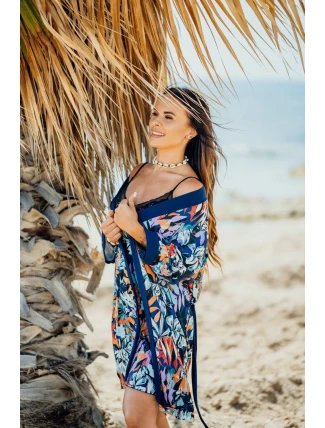 Župan Edna Námornícky modrý vzor - Eldar