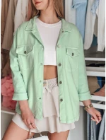 Dámska oversize košeľová bunda OVERBOR mint FashionStreet TY4891