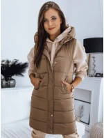 Dámska prešívaná vesta NOELIA camel FashionStreet TY3131