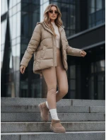 Dámska prešívaná bunda HIMES béžová FashionStreet TY4243