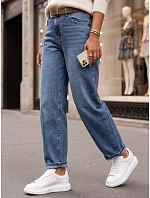 Dámske džínsy s balónovým strihom a opaskom, modré, FashionStreet UY3128 Dámske džínsy s balónovým strihom a opaskom, modré, FashionStreet UY3128