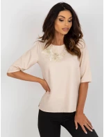 Dámska blúzka LK BZ 506609.77 Beige - FPrice Dámska blúzka LK BZ 506609.77 Beige - FPrice