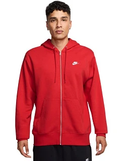 Pánska mikina Nike Club BB FZ Hoodie, červená, FN3861, 657 S