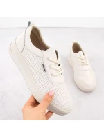 Čierne dámske kožené tenisky na podpätku Sergio Leone PB236-S