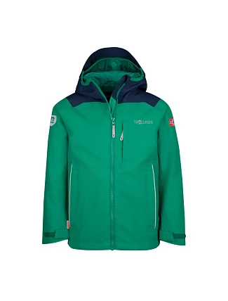 Trollkids Detská bunda Bergen pepper green/navy (610-327) detská bunda do dažďa pre chlapcov/dievčatá Trollkids Detská bunda Bergen pepper green/navy (610-327) detská bunda do dažďa pre chlapcov/dievčatá