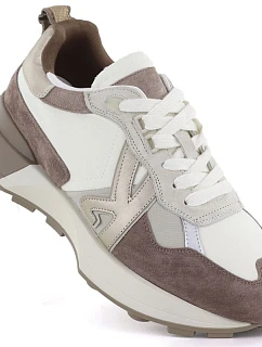 Dámska kožená športová obuv beige Kobbo 66954