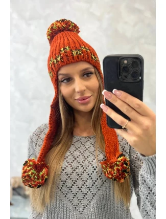 Dámska klapka na uši Nadia K321 červená Dámska klapka na uši Nadia K321 červená