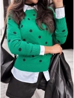 Dámsky sveter Athena green FashionStreet MY2058 Dámsky sveter Athena green FashionStreet MY2058