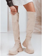 FashionStreet béžové dámske ponožkové topánky ZY1322