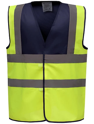 Bezpečnostná vesta Yoko HVW 100 Hi-Vis 79.W100 tmavomodrá/výrazne žltá Bezpečnostná vesta Yoko HVW 100 Hi-Vis 79.W100 tmavomodrá/výrazne žltá