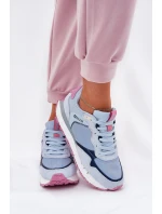 Zamszowe Lekkie Buty Sportowe Damskie Big Star RR274236 HI-POLY SYSTEM Niebieskie