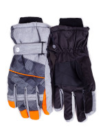 Yoclub Pánske zimné lyžiarske rukavice REN-0278F-A150 Grey