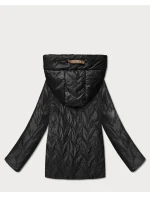 Dámska prešívaná bunda s kapucňou Goodlookin black (B8596-1)