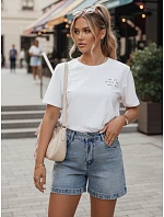 Dámske bavlnené tričko ABANDAR white FashionStreet RY2543 Dámske bavlnené tričko ABANDAR white FashionStreet RY2543
