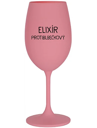 ELIXIR PROTIBLE - ružový pohár na víno 350 ml