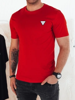 Pánske základné červené tričko FashionStreet RX5446