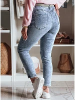 Dámske džínsové nohavice slim fit s opaskom BOTANIDA blue FashionStreet UY2448