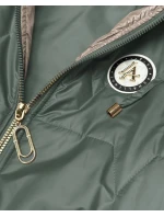 Tenký rukáv s kontrastným lemovaním Goodlookin Khaki (B8583-11)
