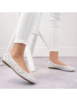 Pohodlná kožená poltopánka Rieker W RKR649 white