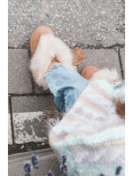 Detské členkové topánky Snehové topánky s kožušinou Light Brown Ariana