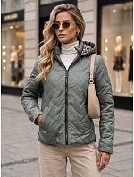 Dámska prechodná bunda s kapucňou, zelená, FashionStreet TY5775 Dámska prechodná bunda s kapucňou, zelená, FashionStreet TY5775