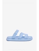 Gumowe Klapki Damskie Z Paskiem Niebieskie Tavirae