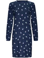 Dámska nočná košeľa 11232-438-2 tm. modrá so vzorom - Rebelle